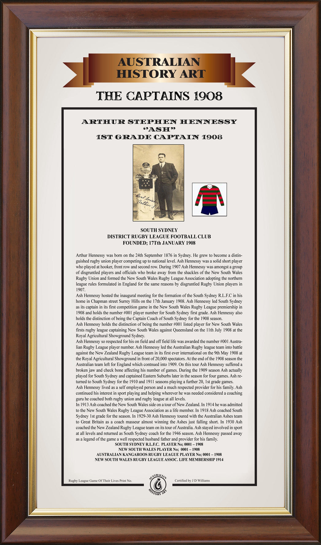 Captain Arthur Stephen Hennessy Artwork