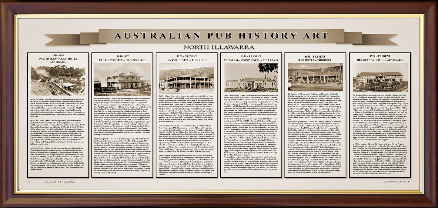North Illawarra Pubs 2 x 6 Artwork