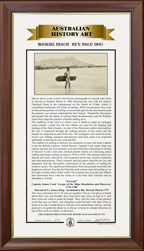 Cronulla Surfing He'enalu 1890 Artwork